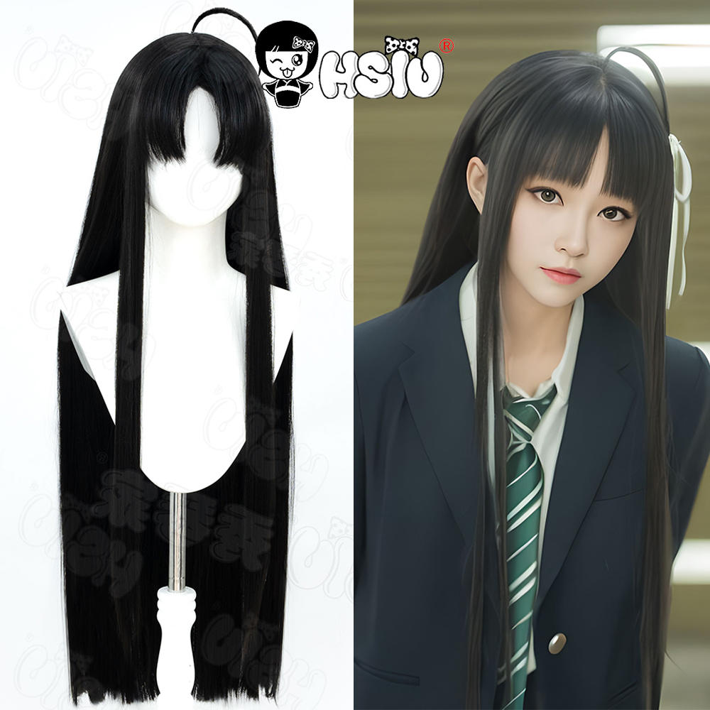 Anime Cosplay Long Black Hair - Парик для косплея Awa Subaru HSIU