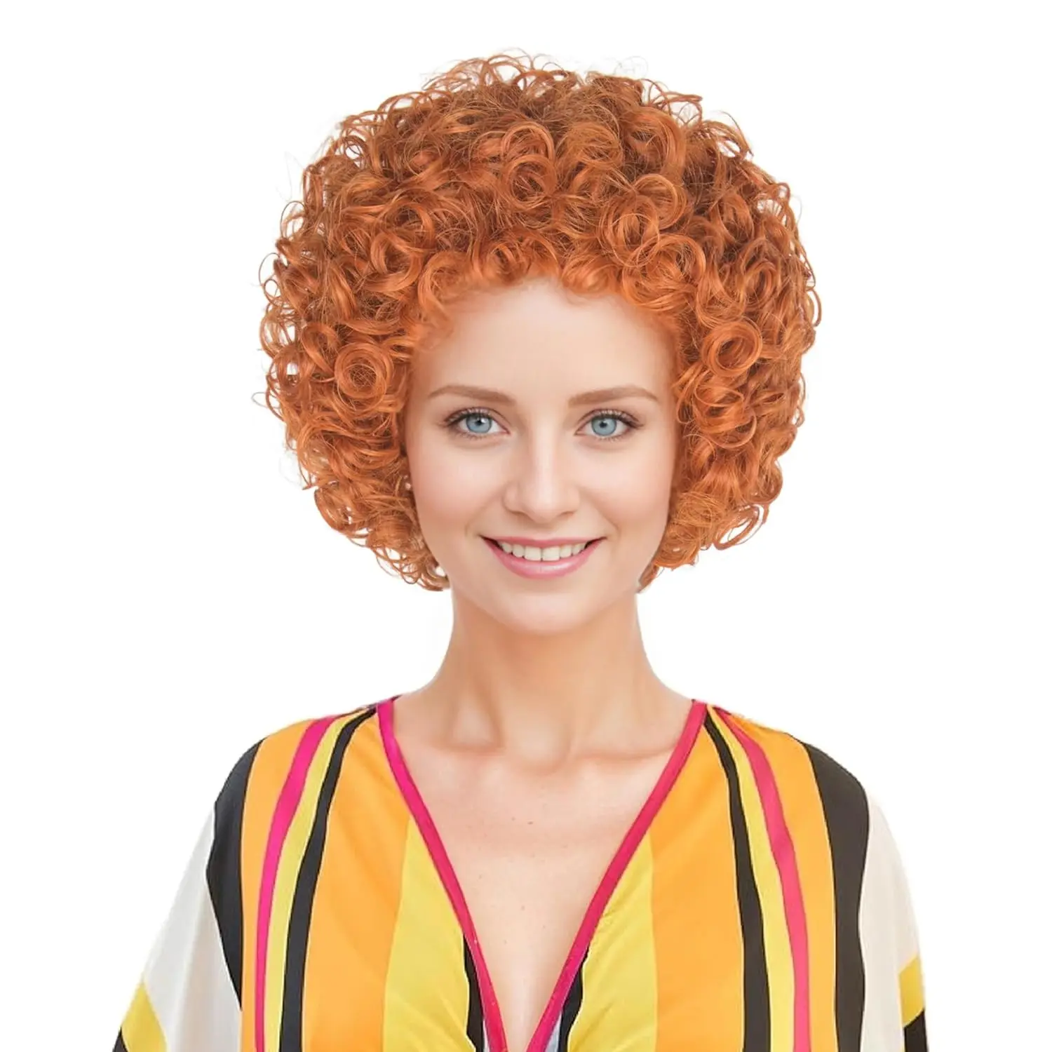 Anime Cosplay Red Hair - Женский короткий вьющийся парик для косплея