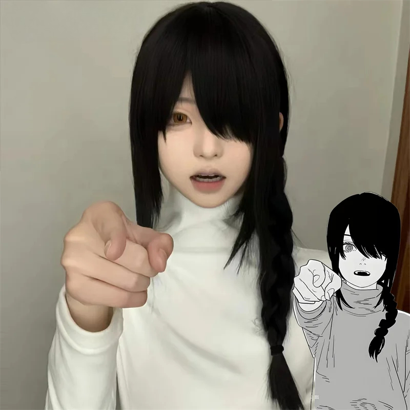 Anime Cosplay Long Black Hair - Аниме Бензопила Человек Нейuta Взрослый Косплей