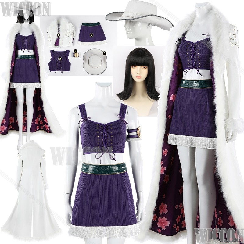 Anime Cosplay Long Black Hair - Костюм для косплея Робин из аниме-фильма: