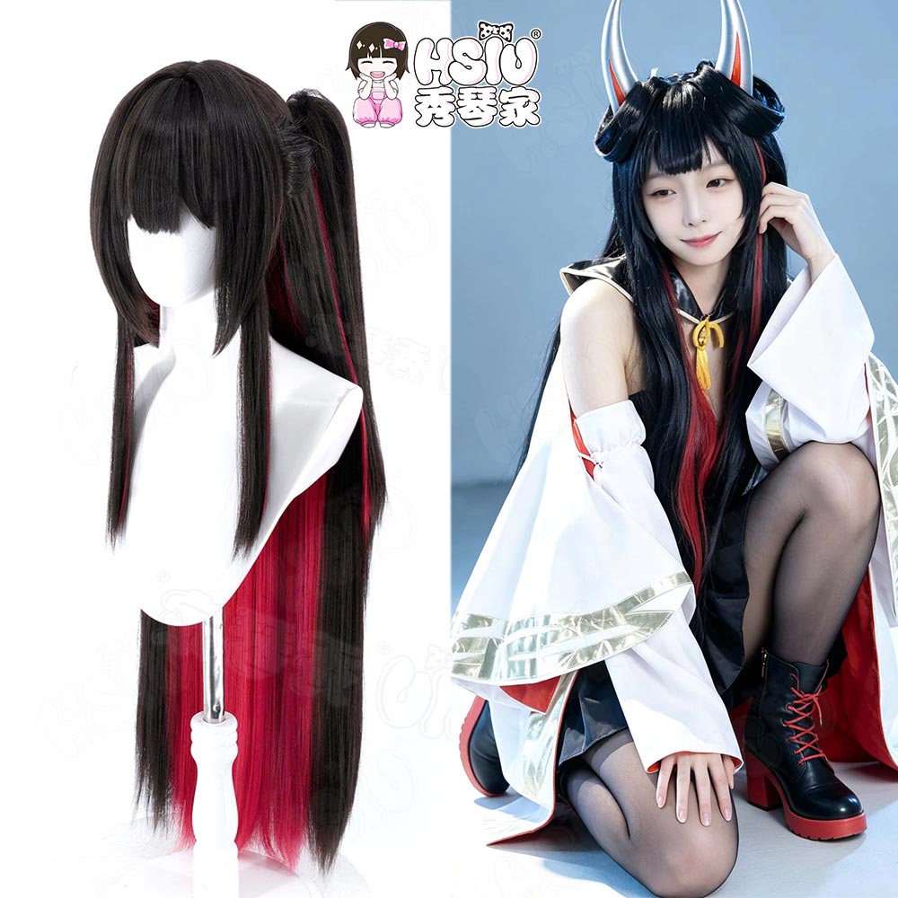 Anime Cosplay Long Black Hair - Парик для косплея HSIU Game Azur