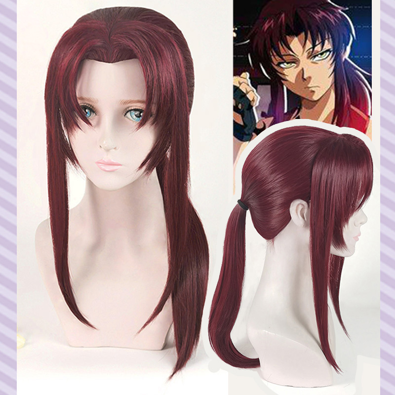 Anime Cosplay Long Black Hair - Парик для косплея «Ребекка Revy», длинный
