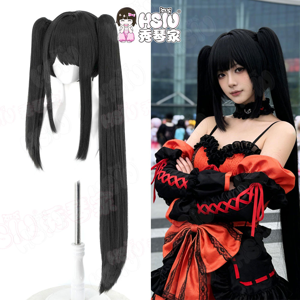 Anime Cosplay Long Black Hair - Парик для косплея Date A Live
