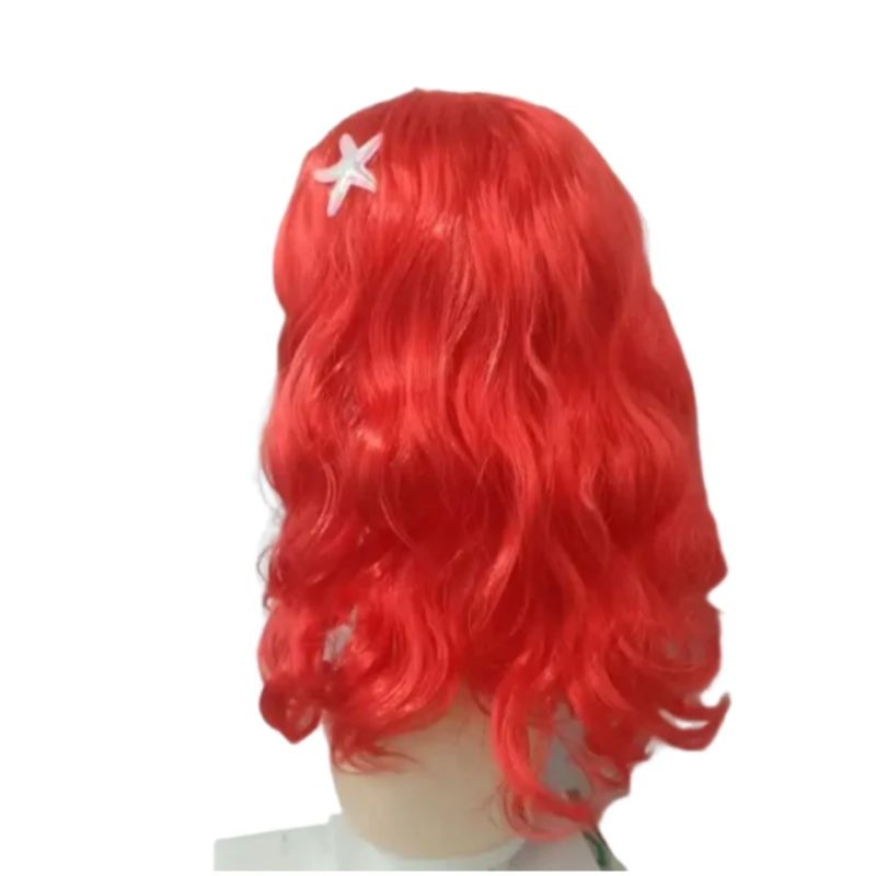 Парик русалки для девочек, кра – обзор и цена Anime Cosplay Red Hair