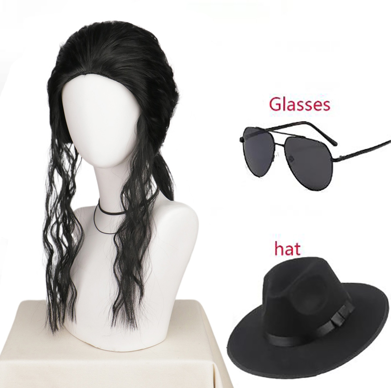 Парик для косплея Майкла Джекс – обзор и цена Anime Cosplay Long Black Hair