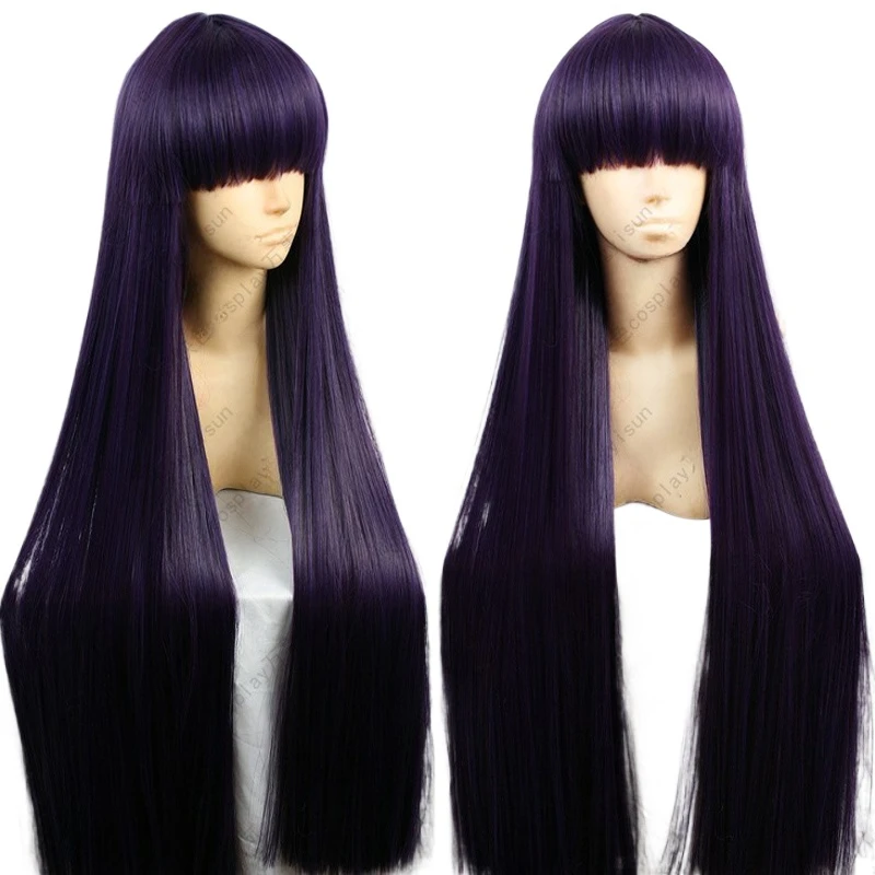 Термостойкий синтетический пар – обзор и цена Anime Cosplay Long Black Hair