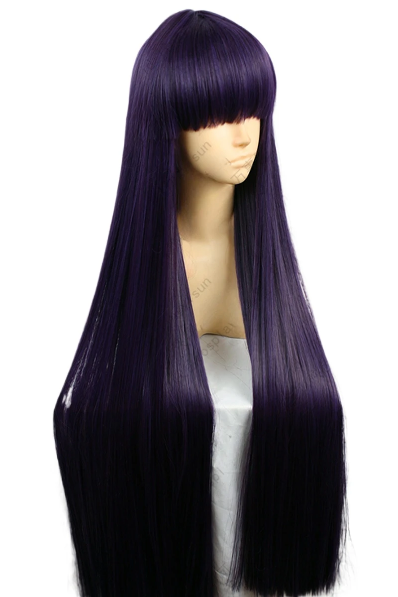 Термостойкий синтетический пар – обзор и цена Anime Cosplay Long Black Hair