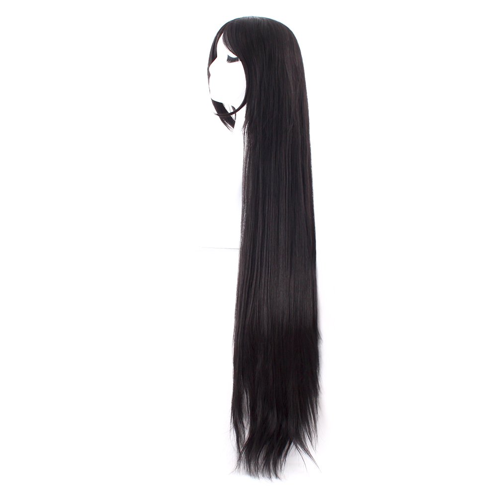 40 дюймов 100 см длинный прямо – обзор и цена Anime Cosplay Long Black Hair
