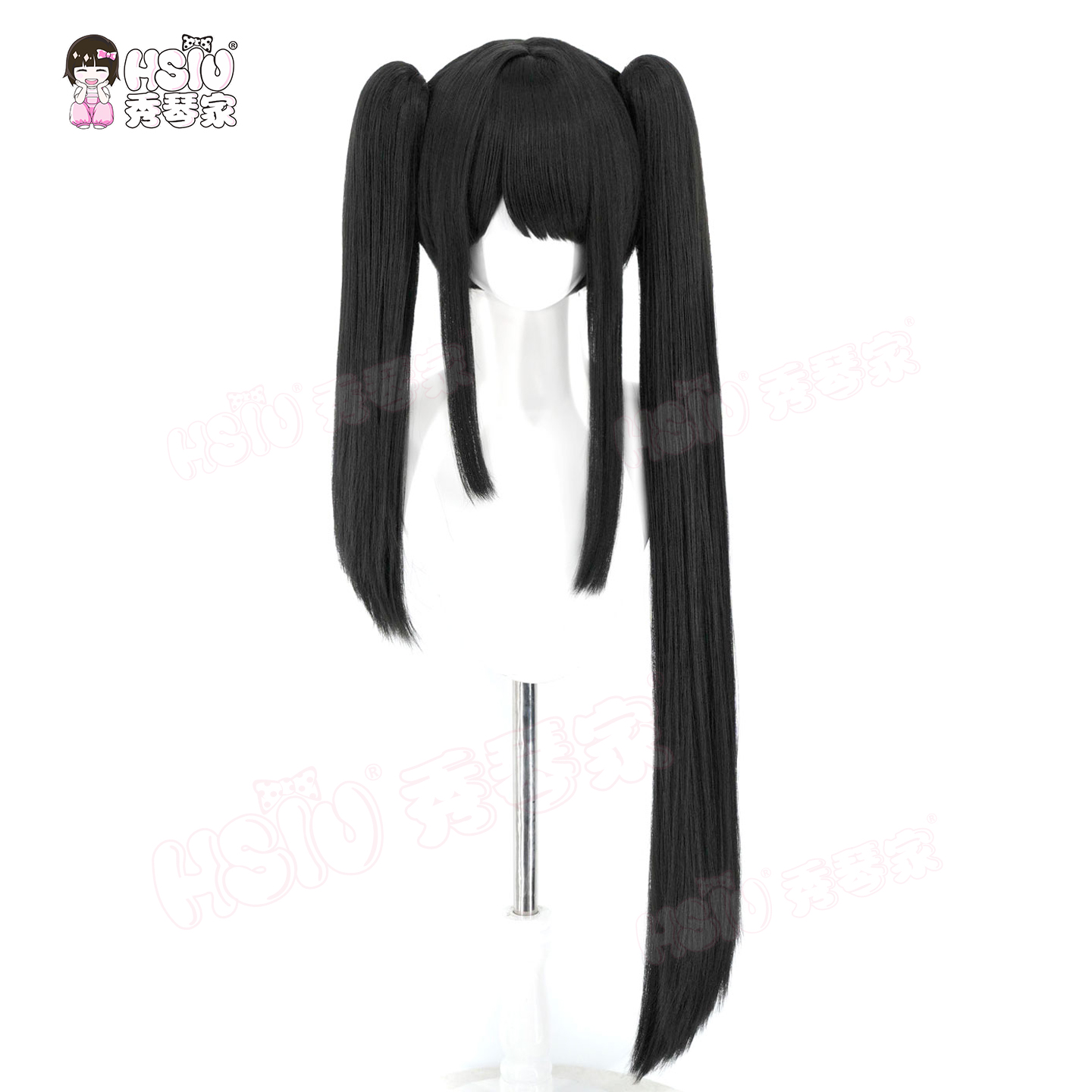Парик для косплея Date A Live  – обзор и цена Anime Cosplay Long Black Hair