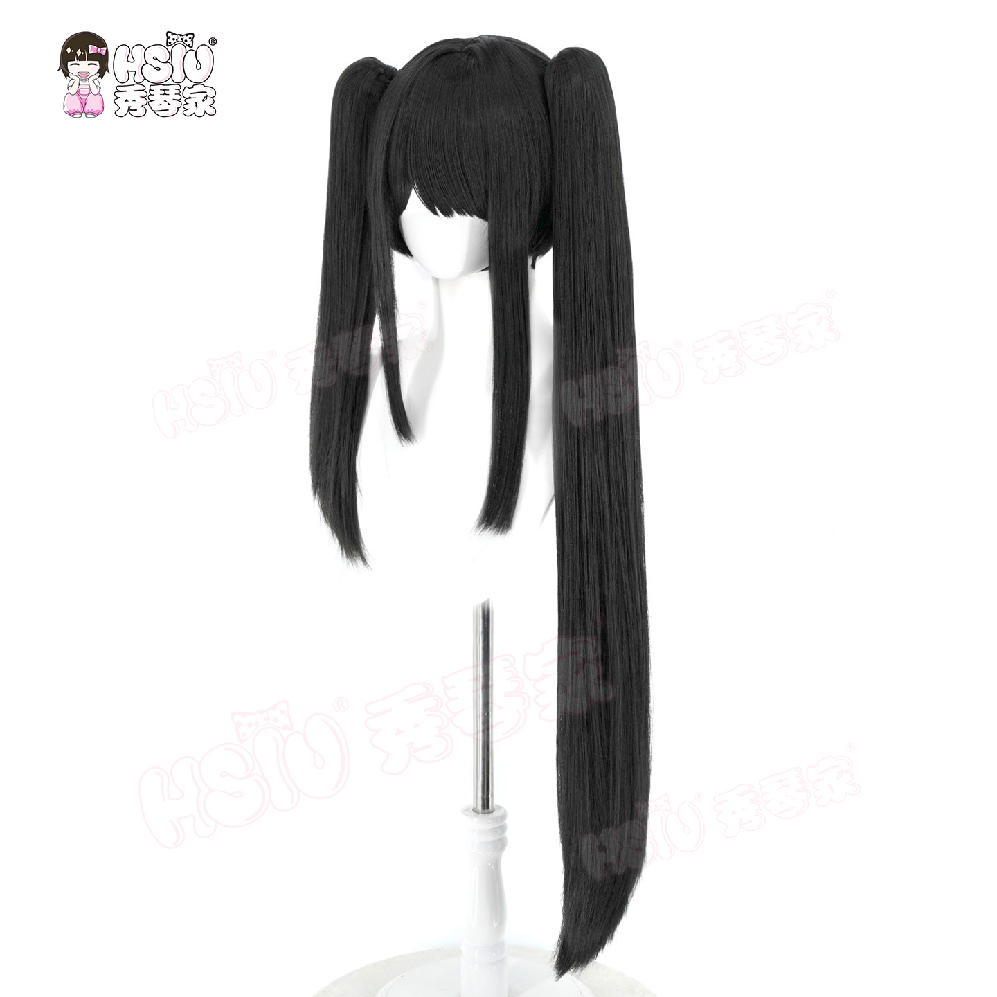 Парик для косплея Date A Live  – обзор и цена Anime Cosplay Long Black Hair