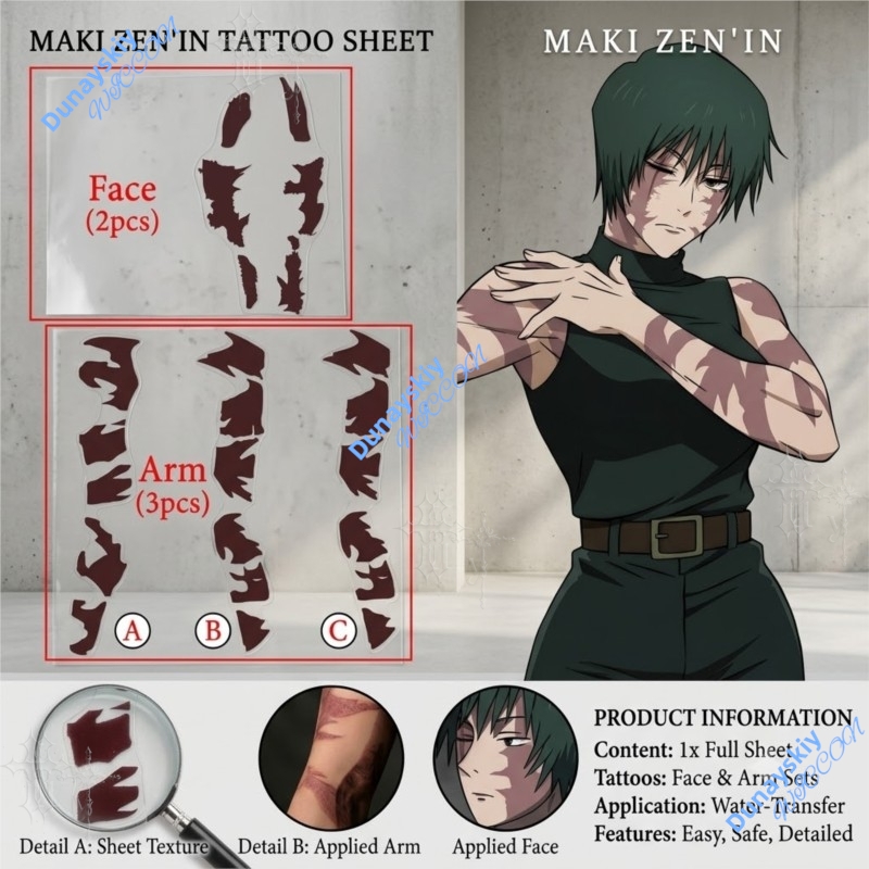 Временные татуировки в стиле а – обзор и цена Anime Cosplay Face
